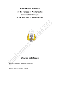 Course of study: Internal Security