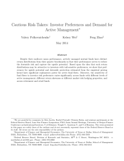 Cautious Risk-Takers: Investor Preferences and Demand for Active