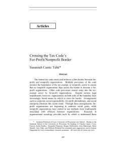 Crossing the Tax Code`s For