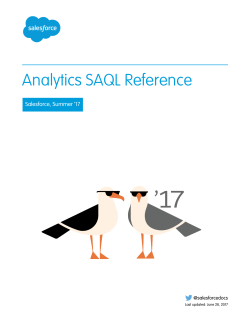 Analytics SAQL Reference