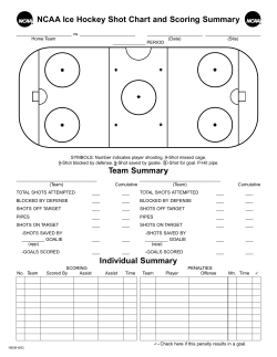 NCAA Ice Hockey Shot Chart and Scoring Summary Team