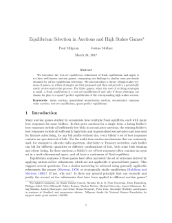 Equilibrium Selection in Auctions and High
