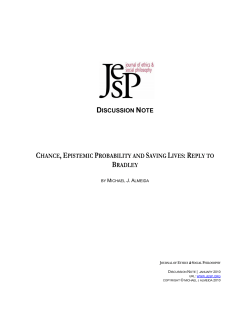 Chance, Epistemic Probability and Saving Lives: Reply to