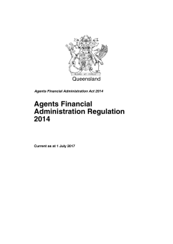 Agents Financial Administration Regulation 2014