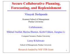 Collaborative Inventory Planning Policy