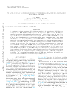 The Rate of Binary Black Hole Mergers Inferred from Advanced