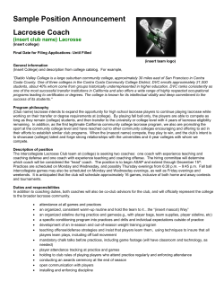 Sample Coach Job Description
