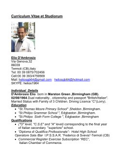 Curriculum Vitae - Palazzo Manfredi