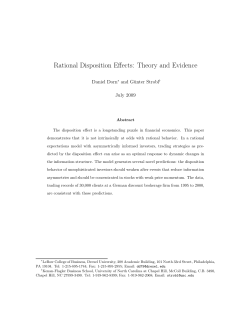 Rational Disposition Effects: Theory and Evidence