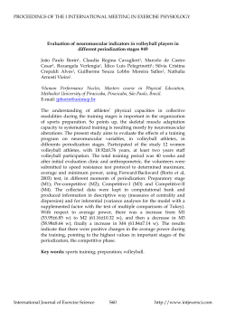Evaluation of neuromuscular indicators in volleyball players in