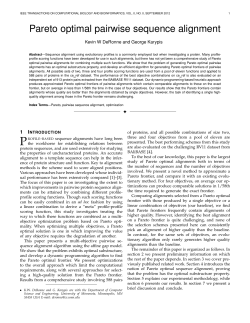 Pareto optimal pairwise sequence alignment