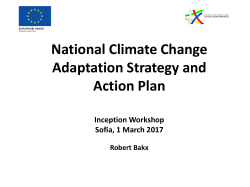 National Climate Change Adaptation Strategy and Action Plan