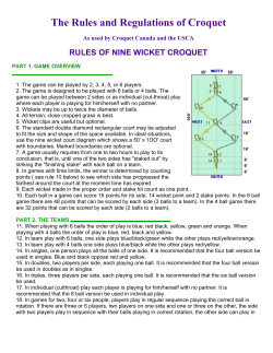 The Rules and Regulations of Croquet