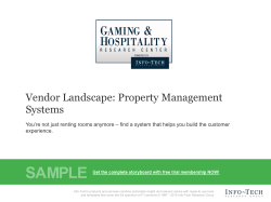 Property Management Systems Vendor Landscape Storyboard