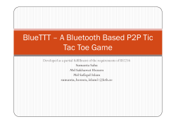 BlueTTT &ndash; A Bluetooth Based P2P Tic Tac Toe Game