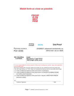 PROOF IS ON NEXT PAGE Match fonts as close as possible.