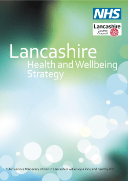Lancashire`s joint health and wellbeing strategy