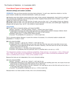 The Practice of Statistics - 6.3 examples (KEY) From Blood Types to