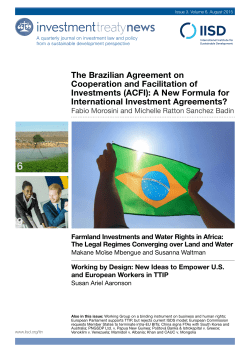 The Brazilian Agreement on Cooperation and Facilitation of