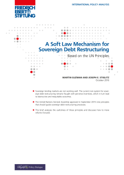 A Soft Law Mechanism for Sovereign Debt Restructuring