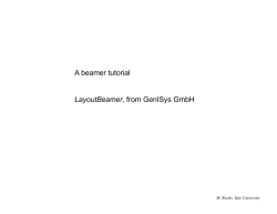 A beamer tutorial LayoutBeamer, from GenISys