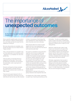 The importance of unexpected outcomes