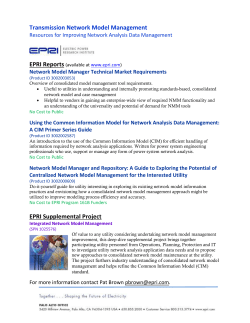 Network Model Management Handout