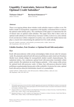 Liquidity Constraints, Interest Rates and Optimal Credit