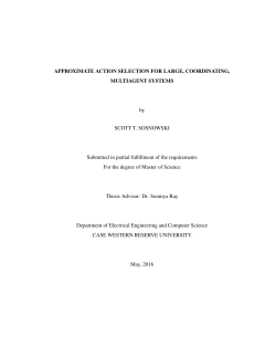 APPROXIMATE ACTION SELECTION FOR LARGE