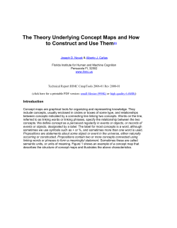 The Theory Underlying Concept Maps and How to Construct and