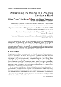 Determining the Winner of a Dodgson Election is Hard