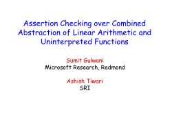 Assertion Checking over Combined Abstraction of Linear