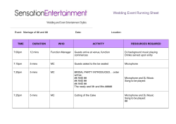 Event running sheet template