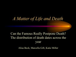 Can the Famous Really Postpone Death?