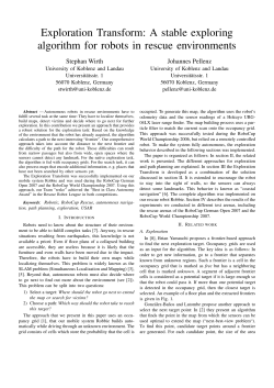 Exploration Transform: A stable exploring algorithm for robots in