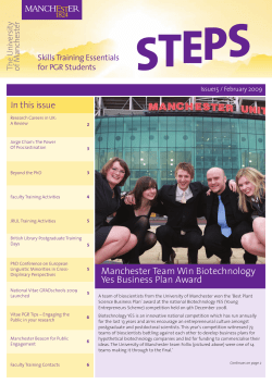 Manchester Team Win Biotechnology Yes Business Plan Award