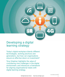 Developing a digital learning strategy