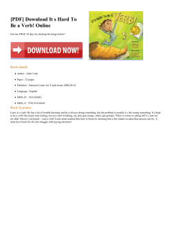 It s Hard To Be a Verb! Online