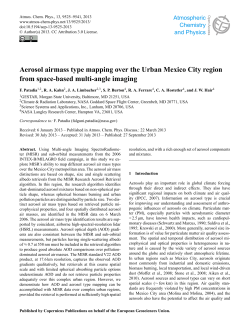 Aerosol airmass type mapping over the Urban Mexico City region