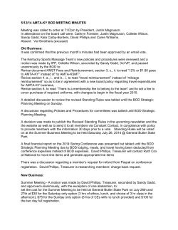 May 2014 BOD Minutes - AMTA Kentucky Chapter