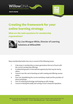 Creating the framework for your online learning strategy