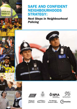 Safe and Confident Neighbourhoods: Strategy
