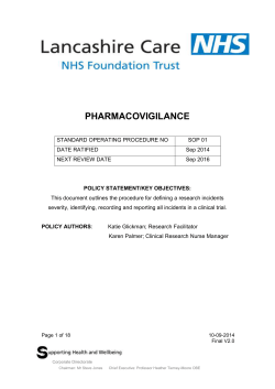 This SOP applies to AE`s, SAE`s, AR`s, SAR`s and SUSAR`s which