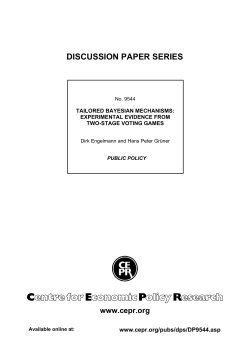 discussion paper series - Hans Peter Gr&uuml;ner