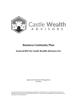 Business Continuity - Castle Wealth Advisors