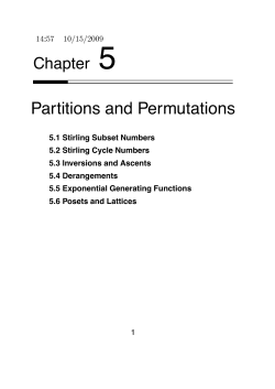 Partitions and Permutations
