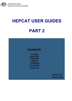 HEPCAT User Guide Part 2