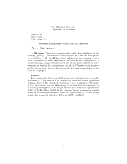 Midterm Examination Questions and Answers Part I