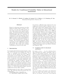Models for Conditional Probability Tables in Educational