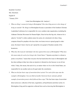 Dr. King`s Birmingham Letter